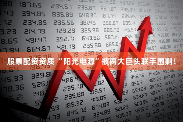 股票配资资质 “阳光电源”被两大巨头联手围剿！