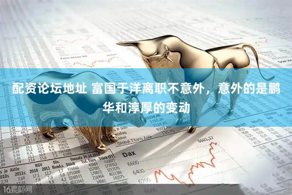 配资论坛地址 富国于洋离职不意外，意外的是鹏华和淳厚的变动